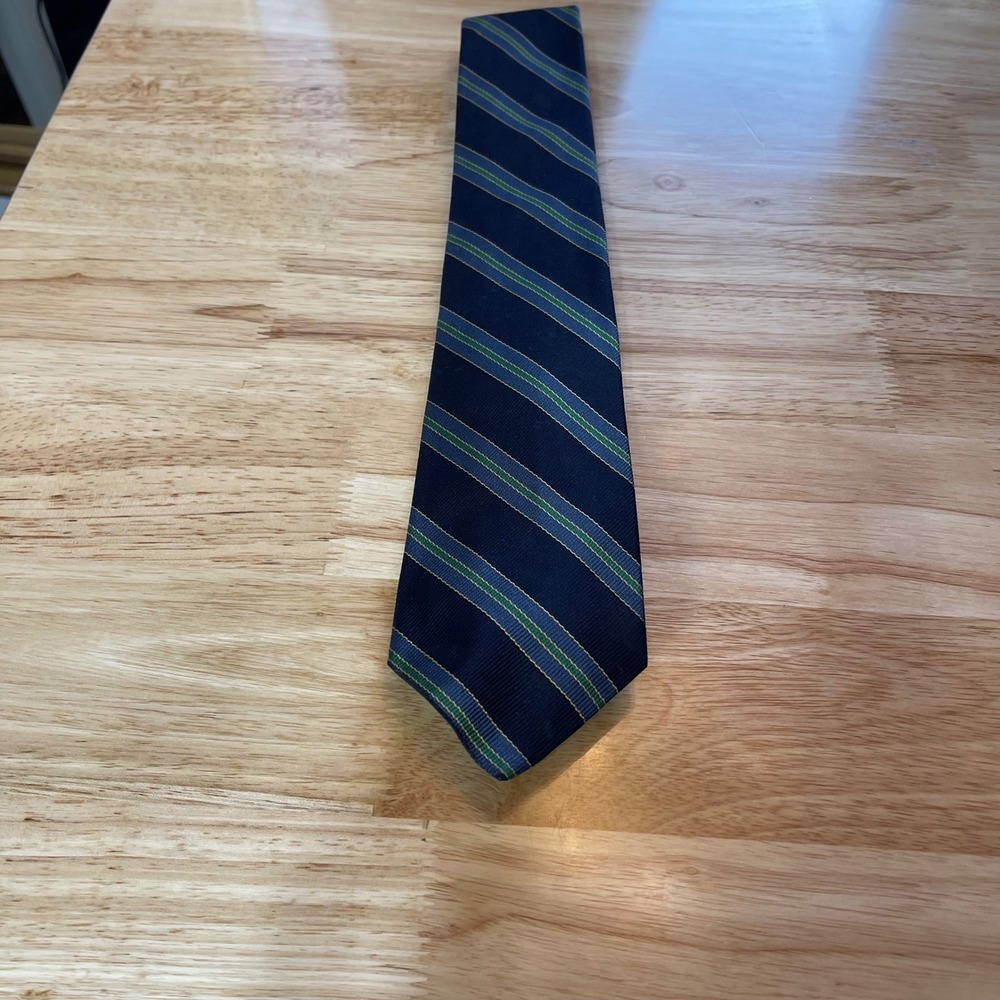Vintage Brooks Brothers Brooksgate‎ Men's Tie Silk Blend Blue Striped Classic